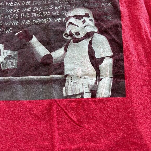 🎀 3 for $30 🎀 Star Wars Droid Men’s Medium Red Graphic Tee Humor Comics - Picture 5 of 6